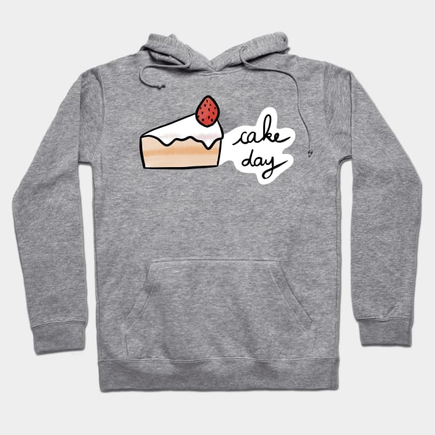 Cake Day Cute Coffee Dates Cute Cake Lovers Gift Strawberry Cake Shortcake Yummy Pastry Delicious Cake Foodie Gift Let Them Eat Cake with a Cup of Coffee Delicious Yummy Frosting for High Tea Cute Foodie Gift for Cake Lovers Hoodie by nathalieaynie